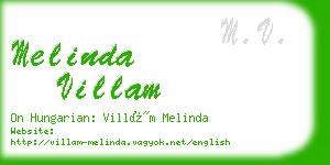 melinda villam business card